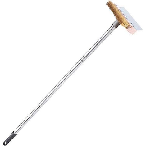 Brosse pour four à pizza et barbecue avec manche long amovible, en acier inoxydable robuste, pour le nettoyage de la cuisine, des restaurants, des barbecues et des espaces extérieurs.-AquaForge (1/5)