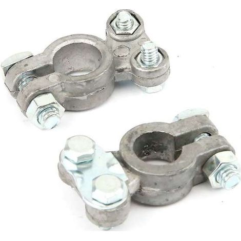 2x Cosse pour borne de batterie Ø 18mm Connexion Connecteur Pince Positif Négatif Tondeuse Tracteur Jardin Entretien (1/2)