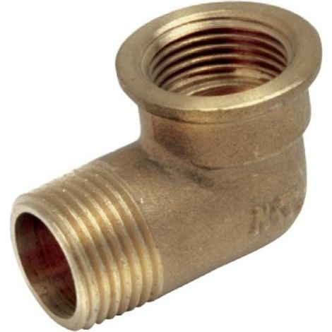Codo Rosca Macho - Hembra Latón 1/2"