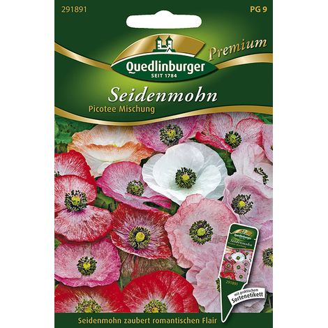 Quedlinburger Seidenmohn Picotee Mischung - Blumensamen