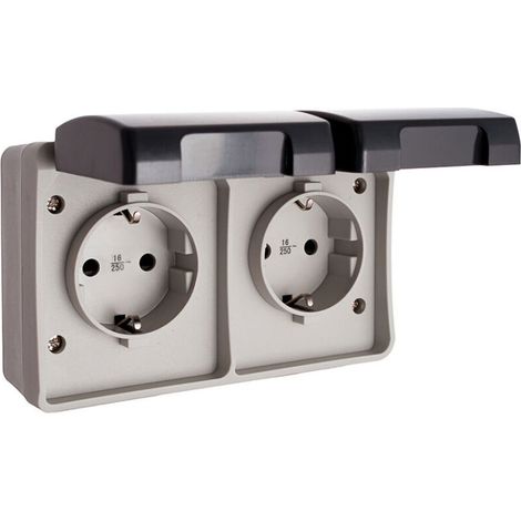 Double Prise Femelle T/tl étanche Sous Film Rétractable Solera Ip44