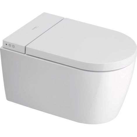 Duravit – Toilettes compactes SensoWash® Starck f Lite – WC suspendu avec siège chauffant – Fonction de détartrage – Dimensions 387x575 mm (1/5)