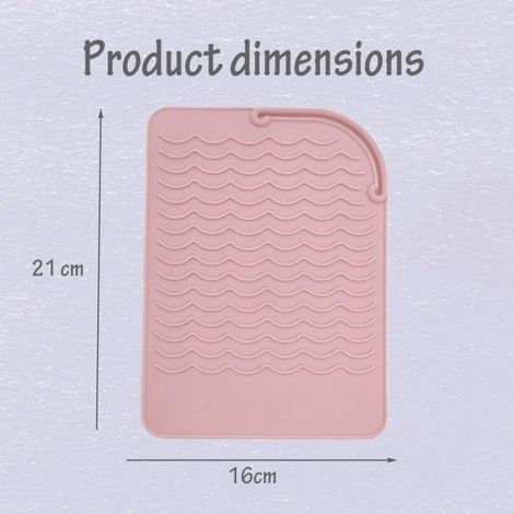 1 Tapis de protection, silicone résistant à la chaleur, surface anti-dérapante, pour fers à lisser et appareils de coiffage (1/5)