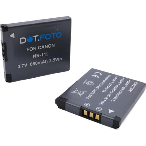 2 x NB-11L, NB-11LH Premium 3.7v / 680mAh Batterie Rechargeable pour Canon PowerShot A2300 A2400 A2500 A2600 A3400 A3500 is A4000 is A4050 SX430 is SX420 SX410 SX400 SX432 IXUS 285 (1/5)