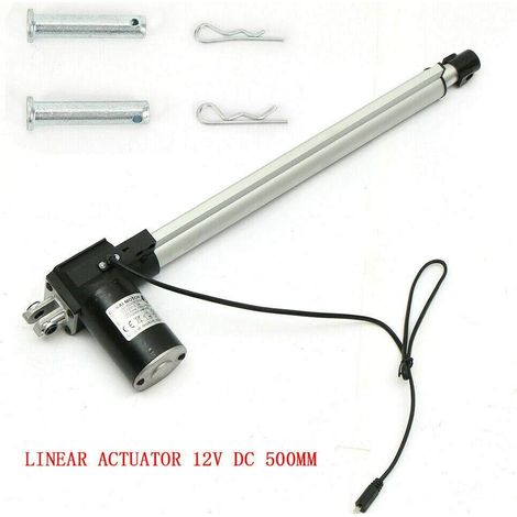 Senderpick – Moteur linéaire 500 mm – Entraînement 6000 N – Vitesse 5 mm/s – Tension 12 V CC – Tube aluminium 30 mm