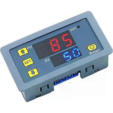 Digitales Zyklus-Timer-Relais T3230, 1 s–999 h, Dual-LED-Anzeige, DC 12 V/24 V, AC 220 V/110 V, Ein-/Ausschaltverzögerung, für industrielle Steuerungen – JXLGV (1/4)