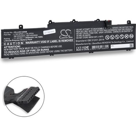 NX - Batterie ordinateur portable compatible Lenovo 11.34V 3950mAh - L19M3PD5SB (1/3)