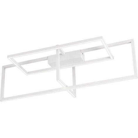 Plafoniera LED Nova Luce Clea alluminio bianco L 92 cm 31 W 3000 K dimmerabile per soggiorno 3200 lm rif. 9086024 (1/2)
