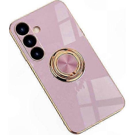 Ultradünne TPU-Hülle für Galaxy S24 FE mit präzisen Aussparungen, 6D-galvanisiertem Schutz, Ringfingerhalterung, glänzender Oberfläche, robust und leicht (1/5)