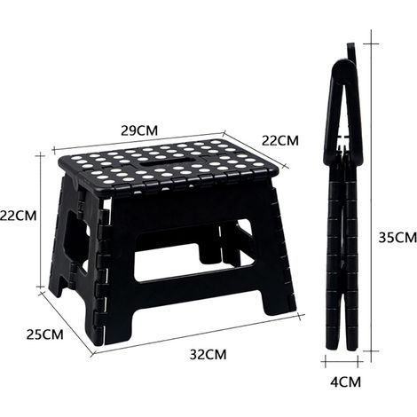 1 Marchepied Pliable, Hauteur 22 cm, Antidérapant, En Plastique, Pour Salle De Bain Et Cuisine, Enfants (1/5)
