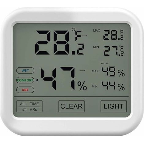 Thermomètre Hygromètre Intérieur avec Haute Précision, Numérique LCD Moniteur Température et Humidité, Indicateur du Niveau (1/4)