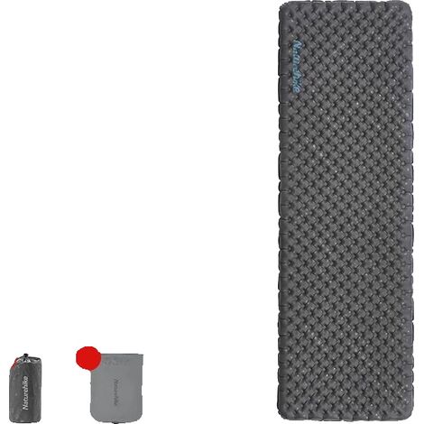 Matelas de camping gonflable, ultraléger, étanche, Carré Gris-196x64cm (1/2)