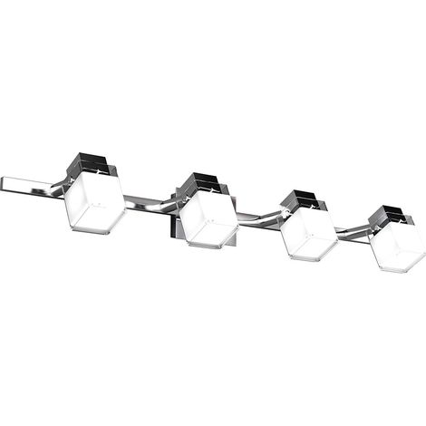 Applique Contemporanea Dice Metallo Cromo Vetro Trasparente Satinato 4 Luci G9 (1/3)