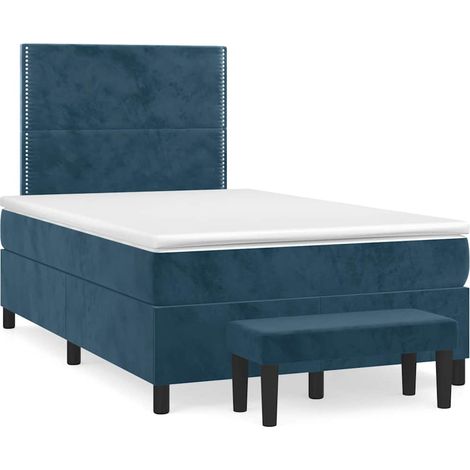 Maison Exclusive - Cama box spring con colchón terciopelo azul os (1/5)
