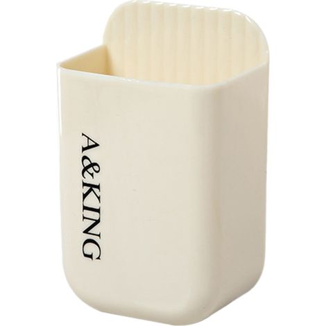 Support Pour Cuillère À Riz - Fixation Murale Sans Perçage - En Plastique - Dimensions 8 x 5 x 3,2 cm - Beige - 1 Pièce (1/5)