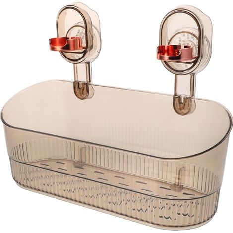 Elegante mensola portaoggetti per bagno e cucina con ventose.
