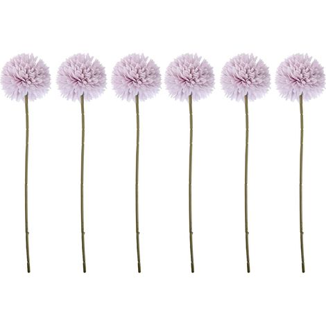 Bouquet de fleurs de pissenlit artificielles, boules de fleurs d'oignon, arbustes en soie et plastique (violet) pour bouquet de mariée (1/2)
