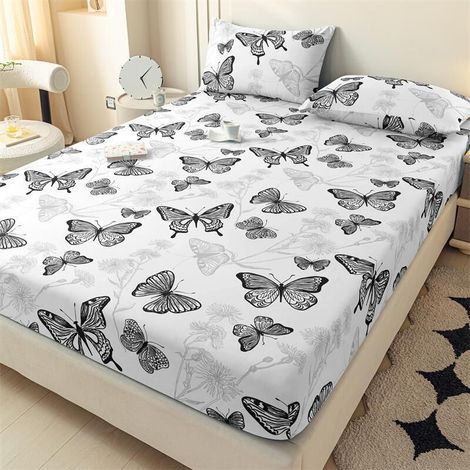 Spannbettlaken 138 x 190 x 30 cm – Premium-Mikrofaser-Bettlaken – Ultraweich für ein luxuriöses Hotelerlebnis – Tiefe Taschen – Strapazierfähig und widerstandsfähig (1/5)