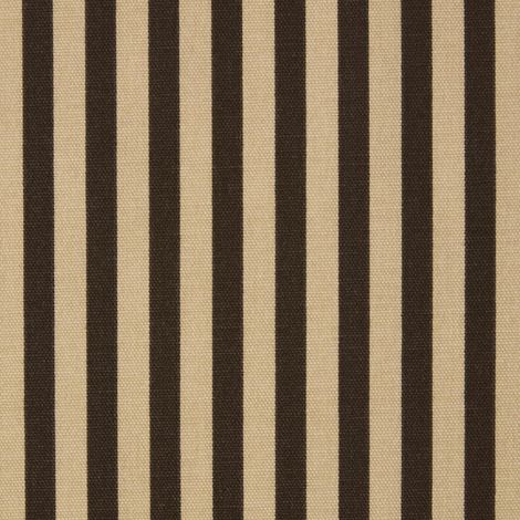HOMESCAPES Tissu à rayures fines en coton, Marron/Beige