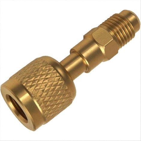 Adaptateur en laiton R32 R454B, filetage inversé femelle 1/4 pouce vers mâle 1/4 pouce, pour réservoirs R-454B/R-32 (1/5)