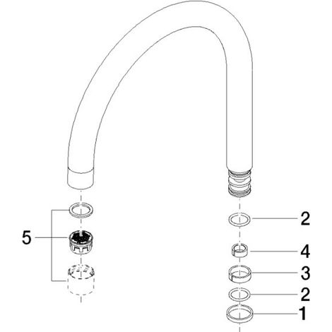 Dornbracht 90282216302-00 Bec de vidange Pièces de rechange