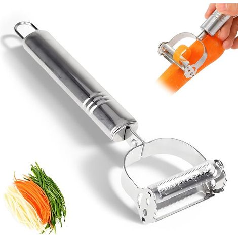 Multifunktionales Plüschset für Gemüse, Julienne-Streifen und Spaghetti, mit einer robusten Klinge und einem ergonomischen Griff.