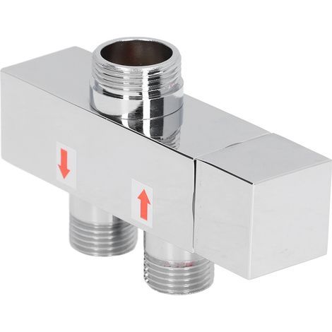 Válvula desviadora de latón G1/2, brazo de ducha, conector en T, válvula desviadora para grifo de baño (1/5)