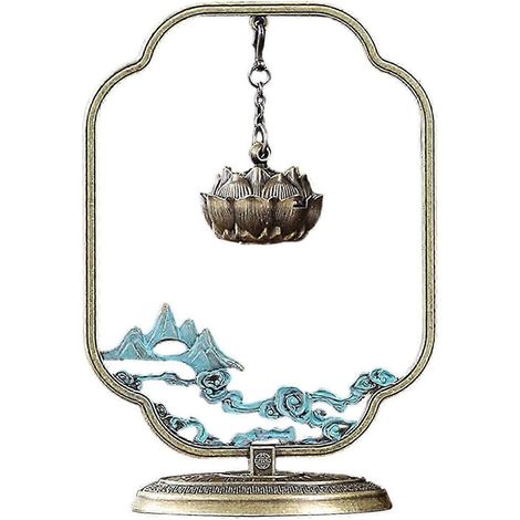 Hängender Räuchergefäß im chinesischen Lotus-Stil, dekorativer Tischschmuck aus Metalllegierung für Zuhause und Büro, vielseitig einsetzbar-Style A (1/5)