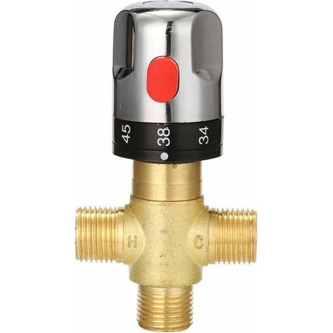 Mitigeur thermostatique réglable pour salle de bains, mitigeur d'eau en laiton, vanne de contrôle de température pour mélange eau chaude et froide - Type 3 (1/5)