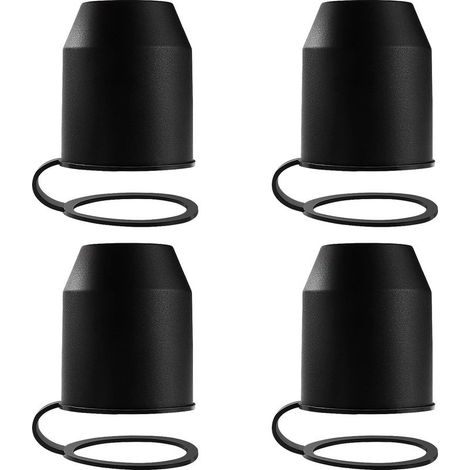 4-pezzo cache gancio di traino a sfera, plastica, nero, diametro 50 mm, anti-corrosione, auto camping-car (1/5)