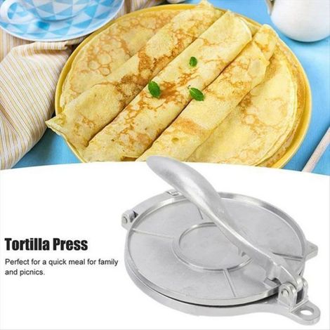 Presse À Tortillas - Alliage D'Aluminium - Pour Tortillas Crêpes Naan Et Rôtis - 1 Pièce (1/4)