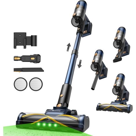 Aspirateur Balai sans Fil V12, 50Kpa/50Min/450W Aspirateur sans Fil Puissant, Brosse pour Sol améliorée, Technologie GreenEye, Chargement Mural, Aspirateur pour Tapis, Sols, Poils d'animaux (1/5)