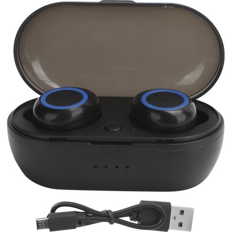 Casque Bluetooth 5.0 sans fil Y50, écouteurs stéréo Bluetooth, oreillette Bluetooth (Bleu Foncé) (1/5)