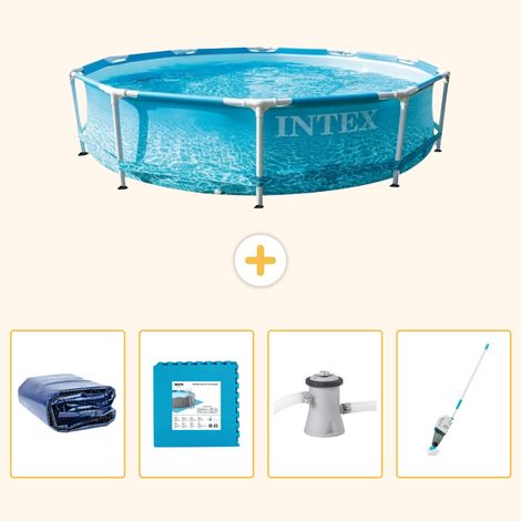 Intex Piscine Tubulaire Ronde - 305x76 cm - 5-pièces S145 (1/5)