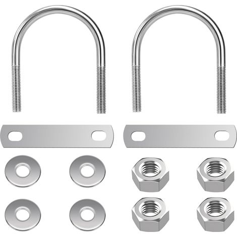Rond Boulon U M8 U-Bolts en Acier Inoxydable 304 Largeur Interne: 57mm Hauteur: 84mm pour la Fixation de Tuyaux 2 Pièces
