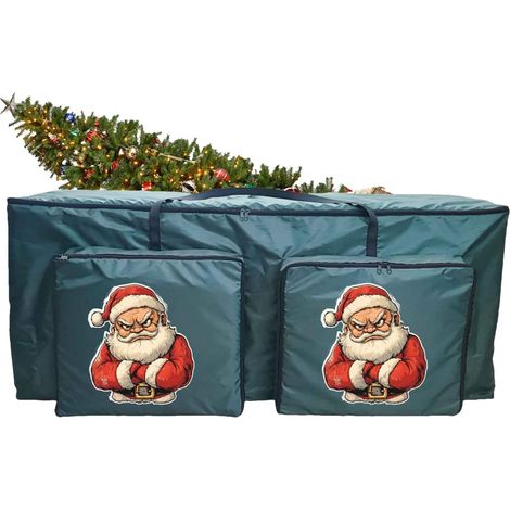 Sapin De Noël Sac - Organisateur Antipoussière avec 2 Poches Organisateur De Décoration Fête Stockage pour Penderie Camping Lingerie Dortoir Garage Meuble Appartement (1/5)