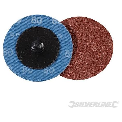 Dischi abrasivi a cambio rapido in ossido di alluminio per platorelli di 50mm-Grana 80