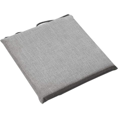 MINKUROW Juego De 2 Cojines Para Silla Para Hogar E Interior - Grosor: 4cm - Forma Cuadrada 40cmx40cm - Antideslizante - Para Silla De Jardín U Oficina (40x40x4cm, Gris) (1/5)