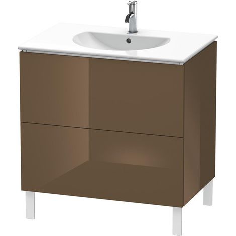 Mobile lavabo L-CUBE 534x820x704mm marrone oliva lucido