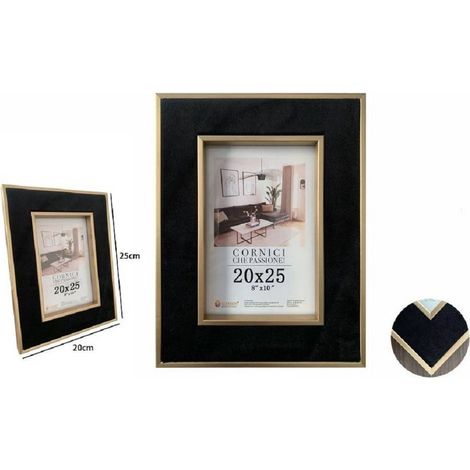Trade Shop - GERICHTE FÜR FOTO POSTER QUADRI TELE 20X25 CM NERA MIT ORO 70303 BORDS -