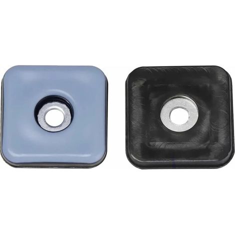 24 patins en téflon pour meubles, 25 mm de diamètre, avec vis. Patins en PTFE (Téflon) pour pieds de chaise. Patins carrés à visser pour chaises de bureau. (1/5)