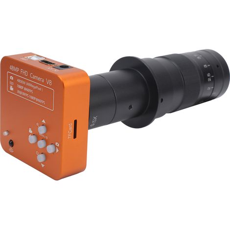 Microscope numérique électronique FHD 48MP, objectif C-Mount 180X, caméra industrielle de soudage, alimentation AC100-240V avec prise UE (1/5)