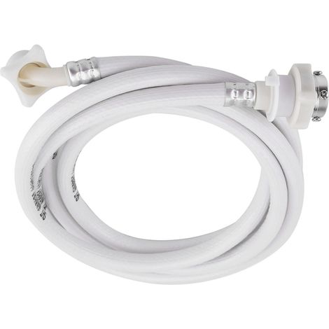 Tuyau d'arrivée d'eau pour lave-linge, raccord de tuyau, couleur blanche, longueur 3 m (1/5)