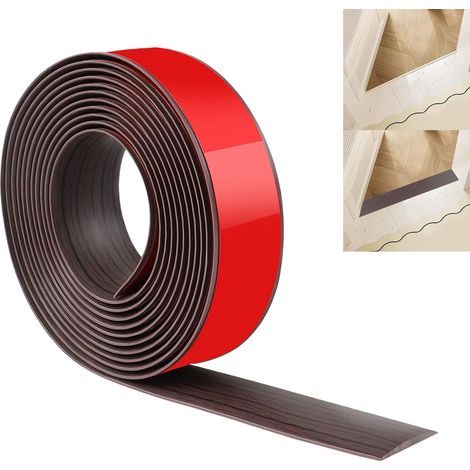 Bande de Transition de Sol JUNART 400cm×4cm, Bandes de Revêtement de Sol Autocollantes en PVC, Bande de Séparation de Porte de Sol pour Joindre les Espaces de Sol, Moquette, Carrelage (1/5)