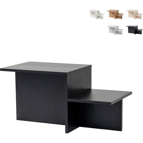 Couchtisch aus Holz "Harmony" 80 x 40 x 40 cm - Schwarzes Holz (1/5)
