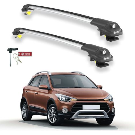 TURTLE kompatibel mit Hyundai İ20 Active (Gb) 2015-2018 Dachträger Air1 Grau (1/5)