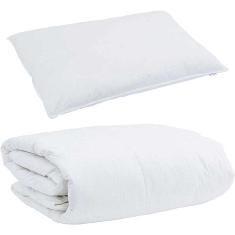 Duvet d'hiver avec oreiller 2 pcs,Couette Blanc Plume de canard CFW91413 (1/5)