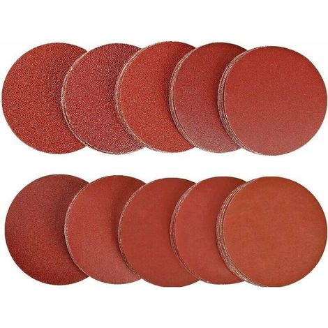 Packung mit 100 Schleifscheiben (75 mm) – Verschiedene Körnungen (40/80/100/180/240/320/400/800/1200/2000) – Zum Schleifen von Holz und Metall (1/5)