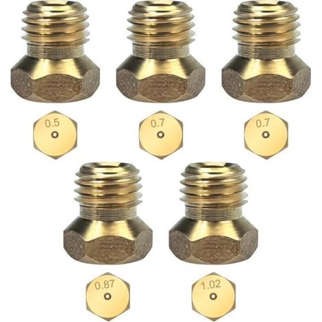 5Pcs Gicleur gaz Butane Universels pour plaque de cuisson au gaz naturel GPL, jets, buses et injecteurs, (1/4)