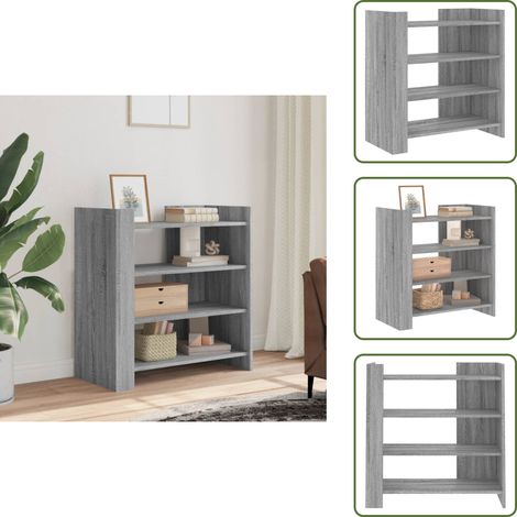 Sideboard Grau Sonoma 73,5x35x75 cm Holzwerkstoff - Schreibtisch - Wohnzimmer Dekoration - Sideboard Grau - Holz Sideboard - Regal (1/5)